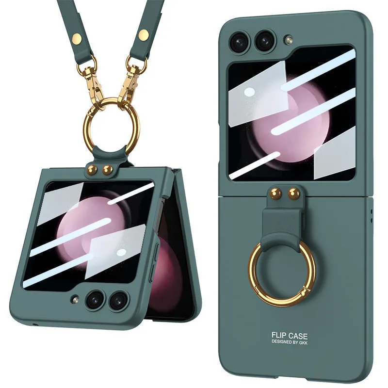 Crossbody Ultra-Thin Samsung Z Flip5 Case with Ring Screen Protector