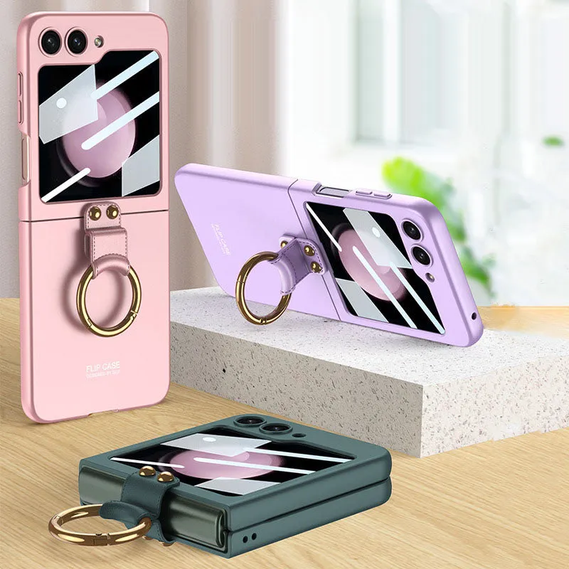 Crossbody Ultra-Thin Samsung Z Flip5 Case with Ring Screen Protector
