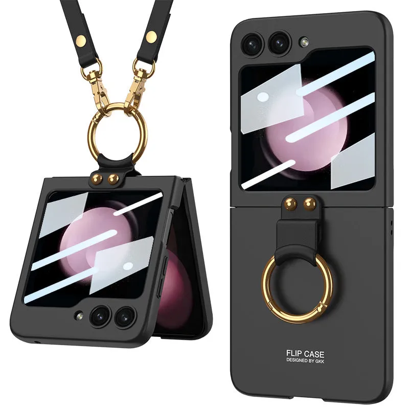 Crossbody Ultra-Thin Samsung Z Flip5 Case with Ring Screen Protector