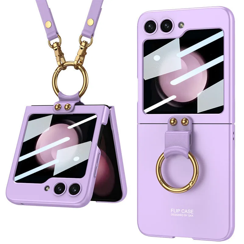 Crossbody Ultra-Thin Samsung Z Flip5 Case with Ring Screen Protector