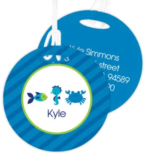 Cute Undersea Creatures Personalized Bag Tag