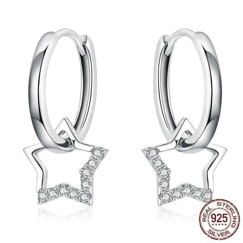Cycolinks 925 Sterling Silver Star Earrings