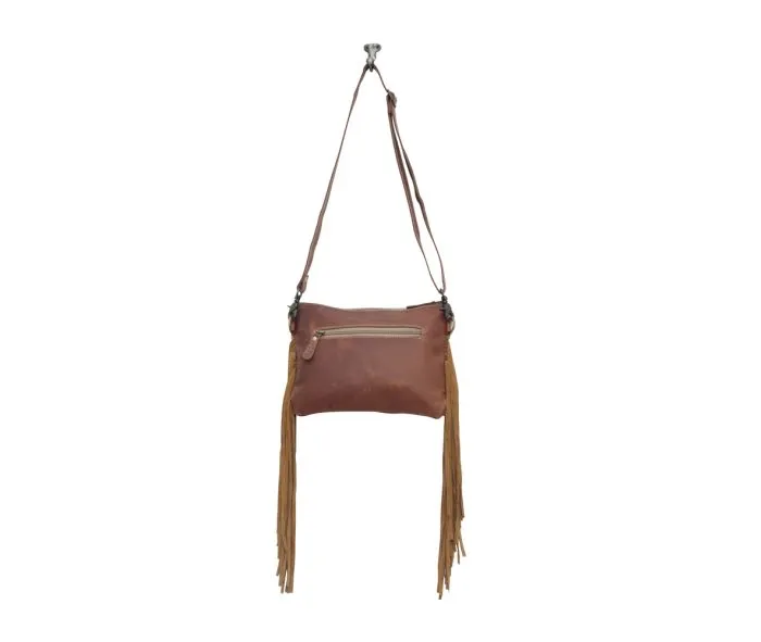 Dancing Lilies Leather Cross-body Purse