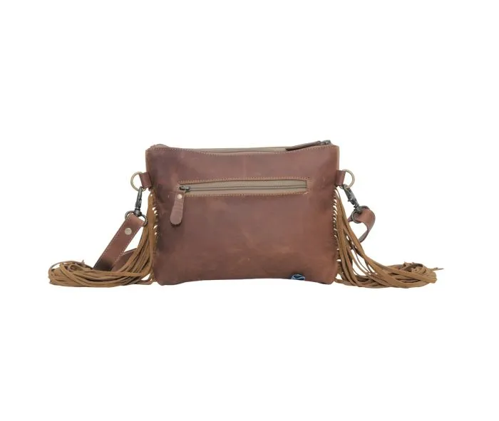 Dancing Lilies Leather Cross-body Purse