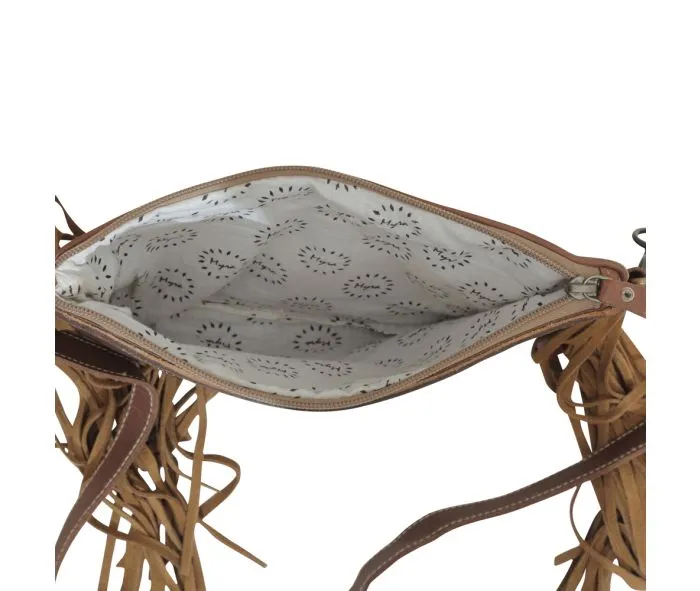 Dancing Lilies Leather Cross-body Purse