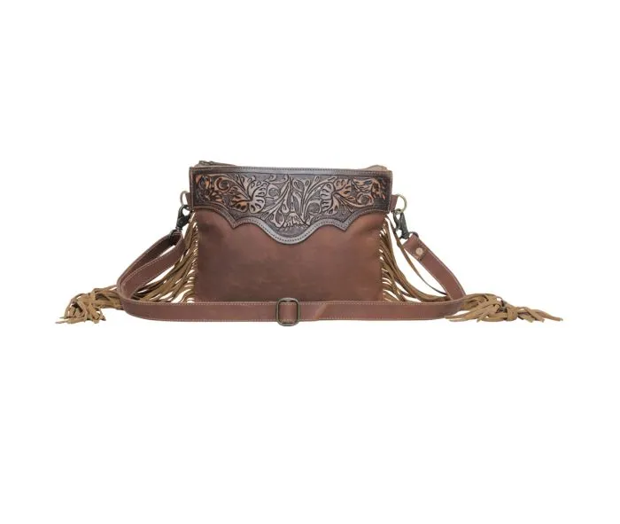 Dancing Lilies Leather Cross-body Purse