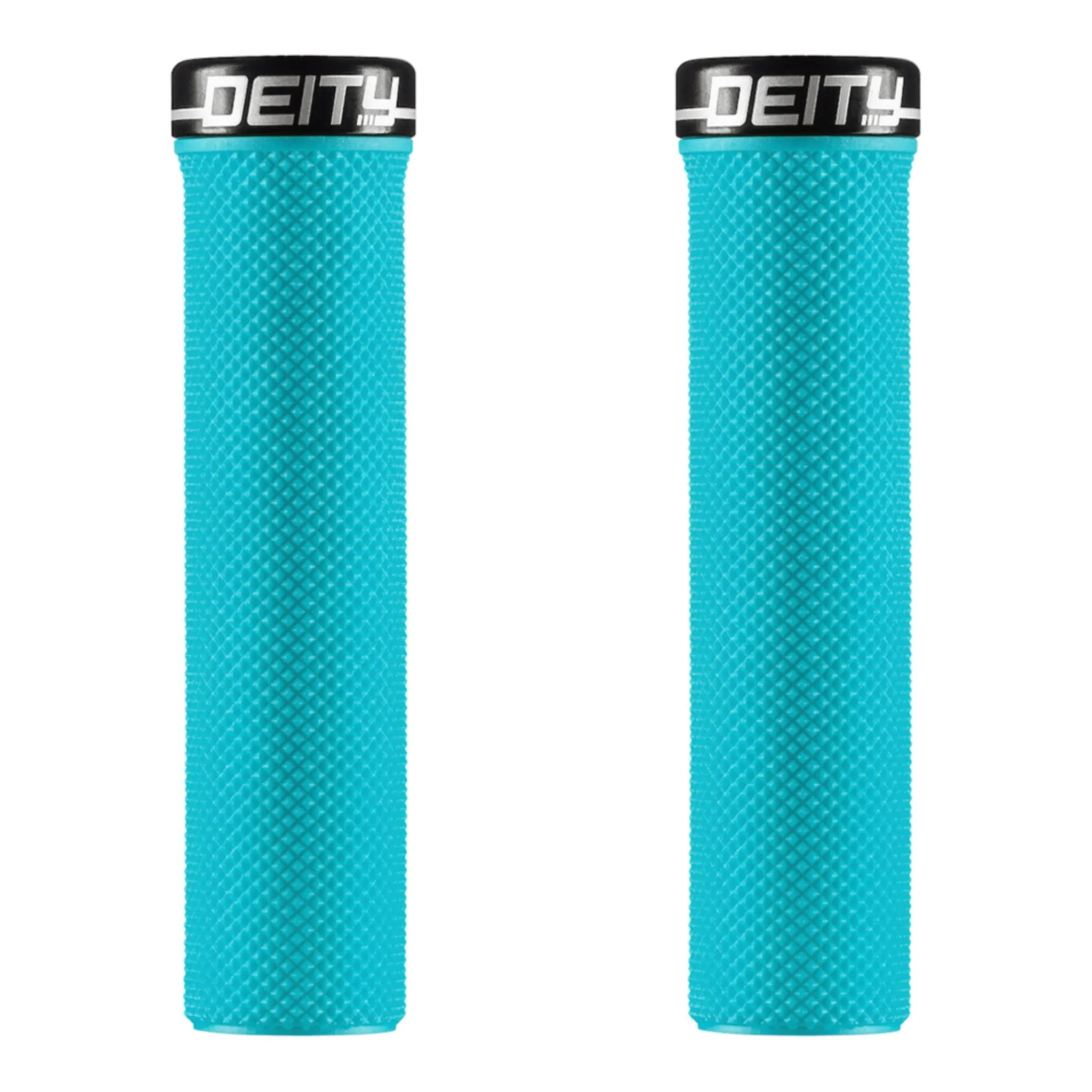 Deity Slimfit Lock-On Grips Turquoise with Black Clamp