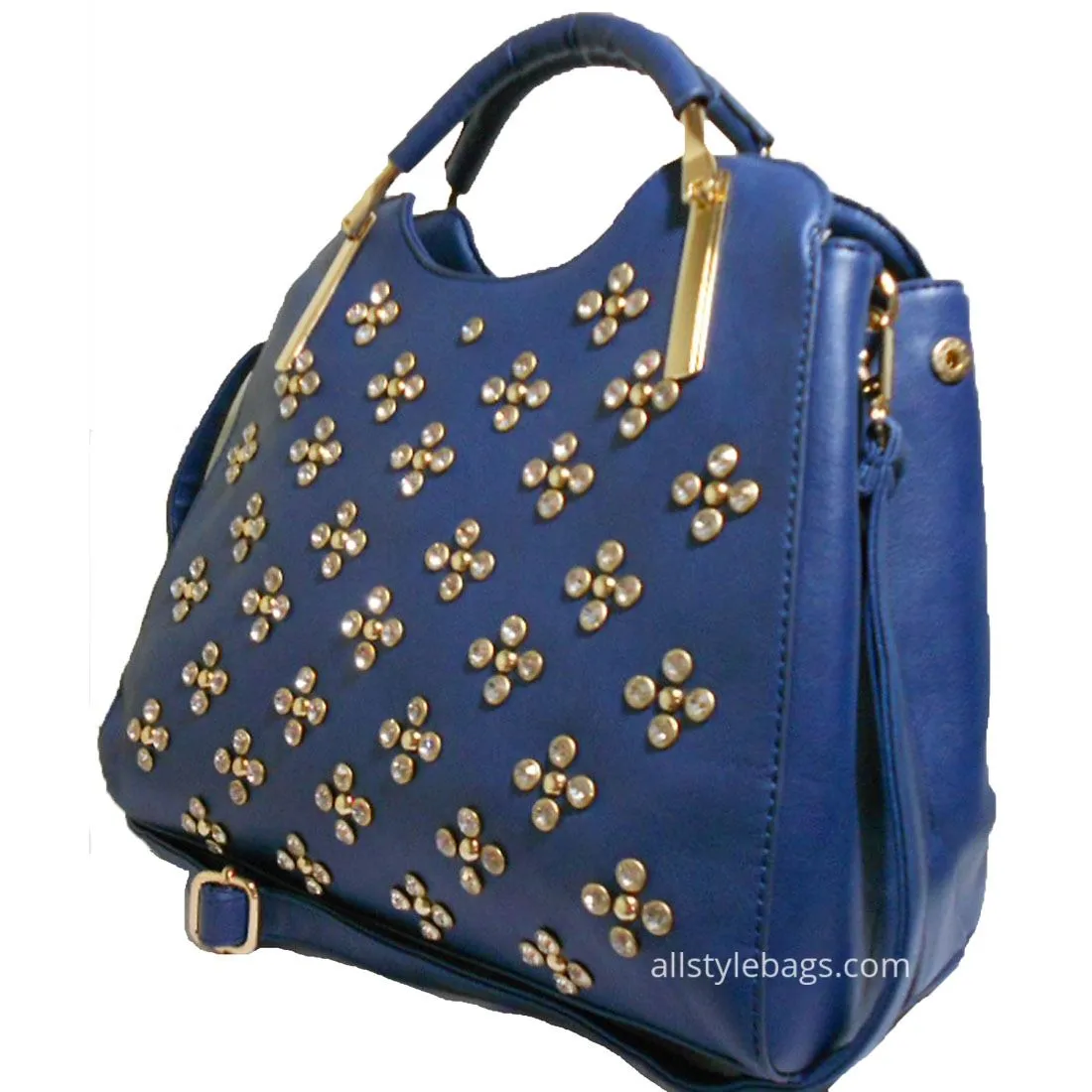 Designer inspired burgundy red LOEM Polka Flora Rhinestone Shoulder bag handbag