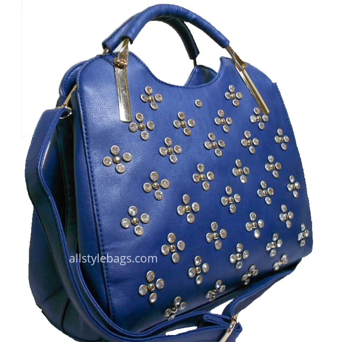 Designer inspired burgundy red LOEM Polka Flora Rhinestone Shoulder bag handbag