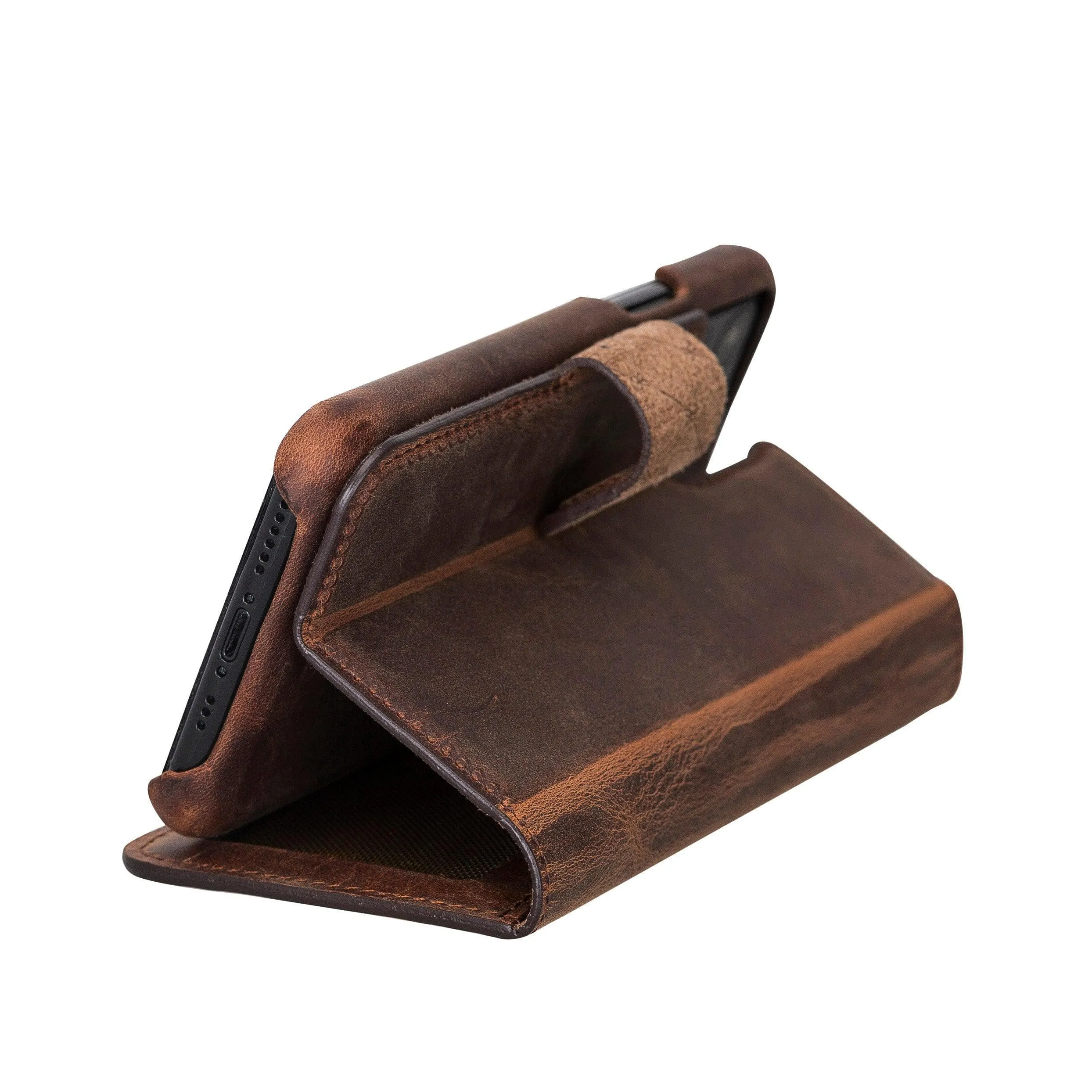 Detachable Fully Covering Leather Wallet Case For Apple iPhone 11 Series