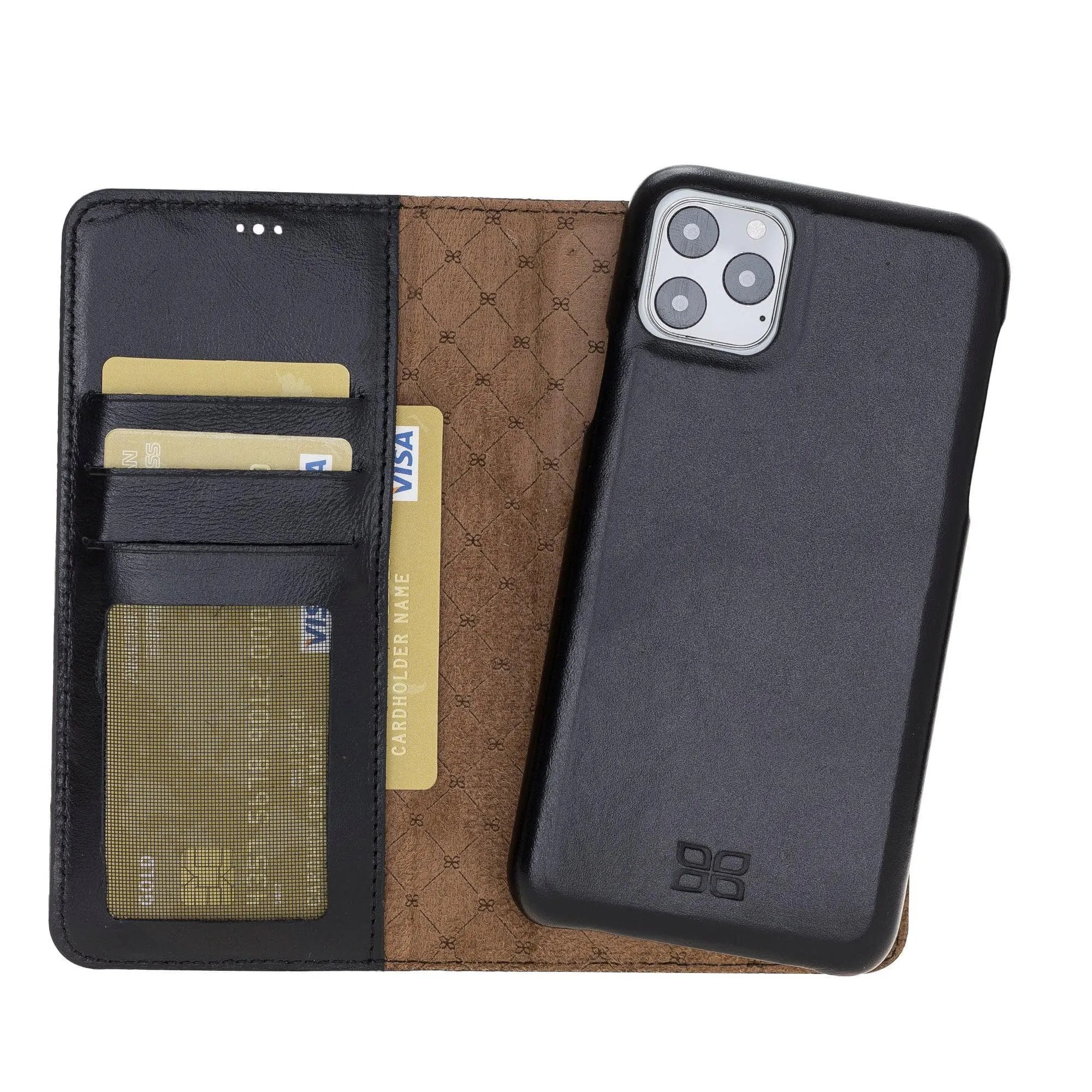 Detachable Fully Covering Leather Wallet Case For Apple iPhone 11 Series