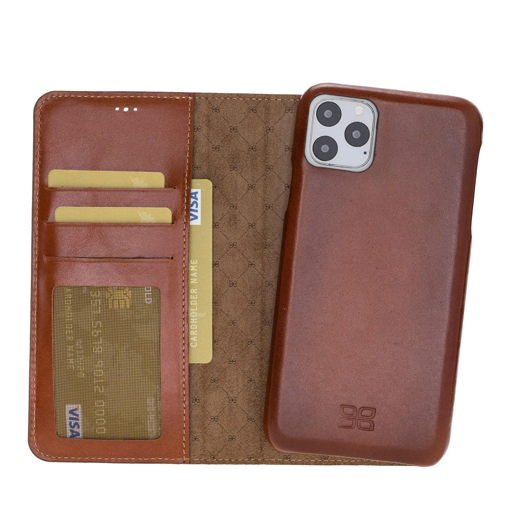Detachable Fully Covering Leather Wallet Case For Apple iPhone 11 Series