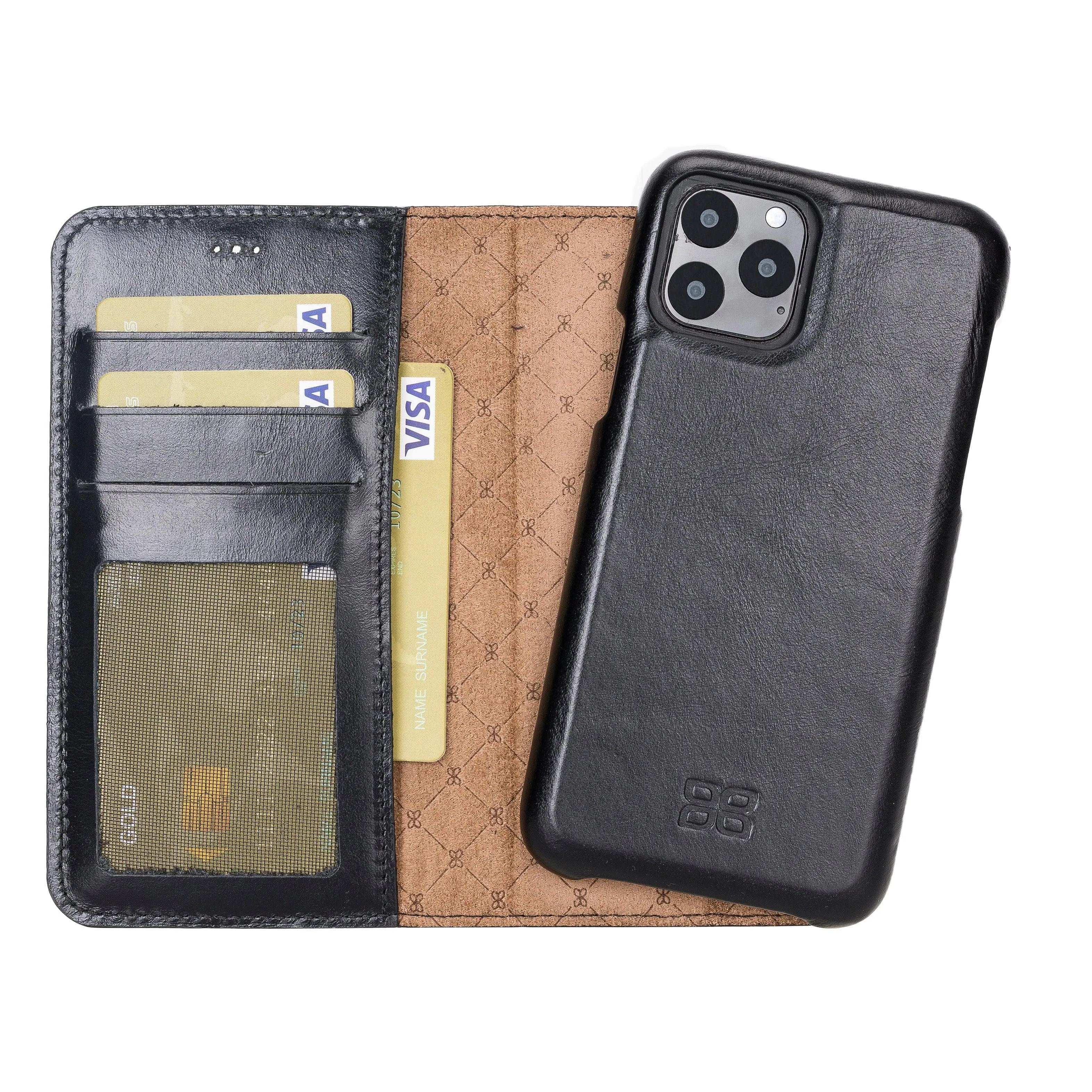 Detachable Fully Covering Leather Wallet Case For Apple iPhone 11 Series