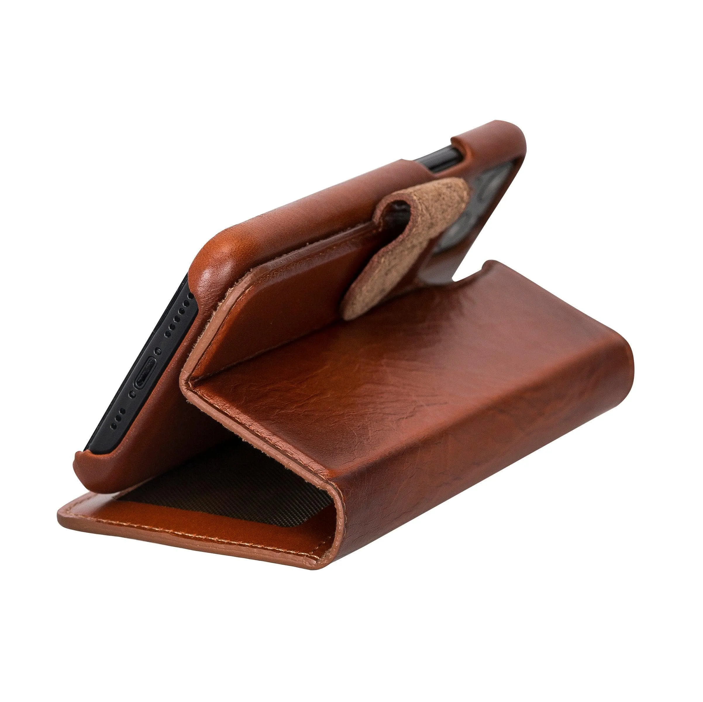 Detachable Fully Covering Leather Wallet Case For Apple iPhone 11 Series