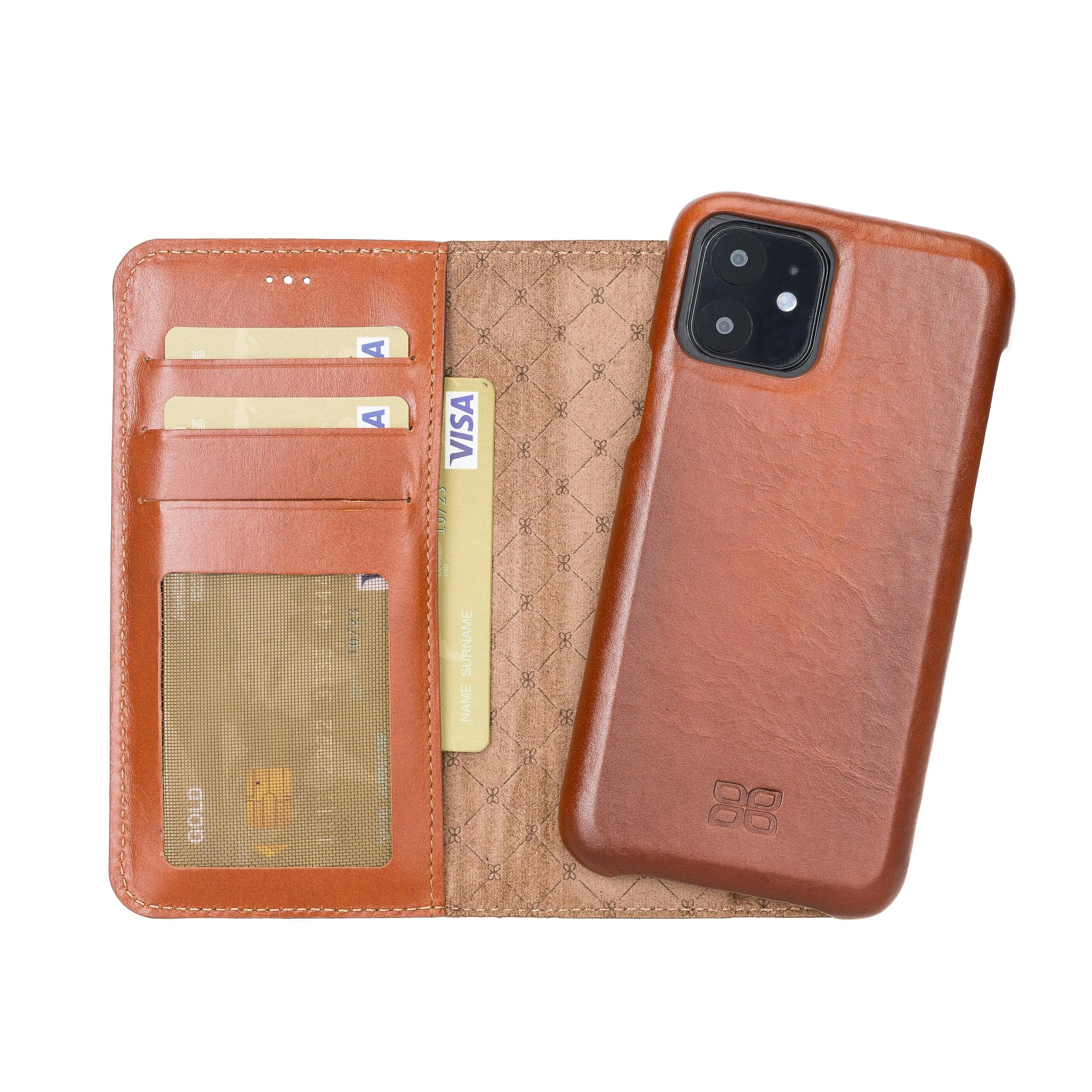 Detachable Fully Covering Leather Wallet Case For Apple iPhone 11 Series