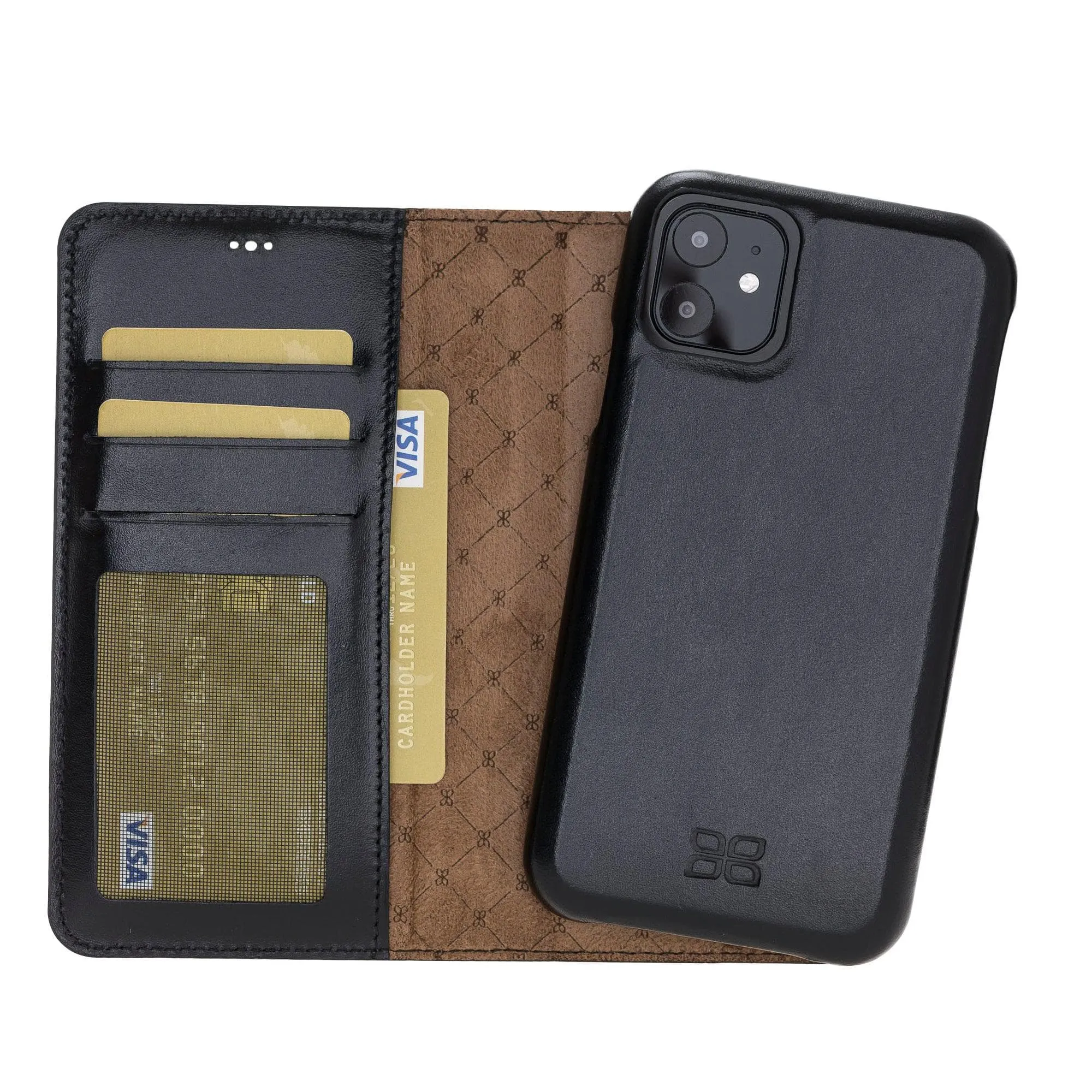 Detachable Fully Covering Leather Wallet Case For Apple iPhone 11 Series