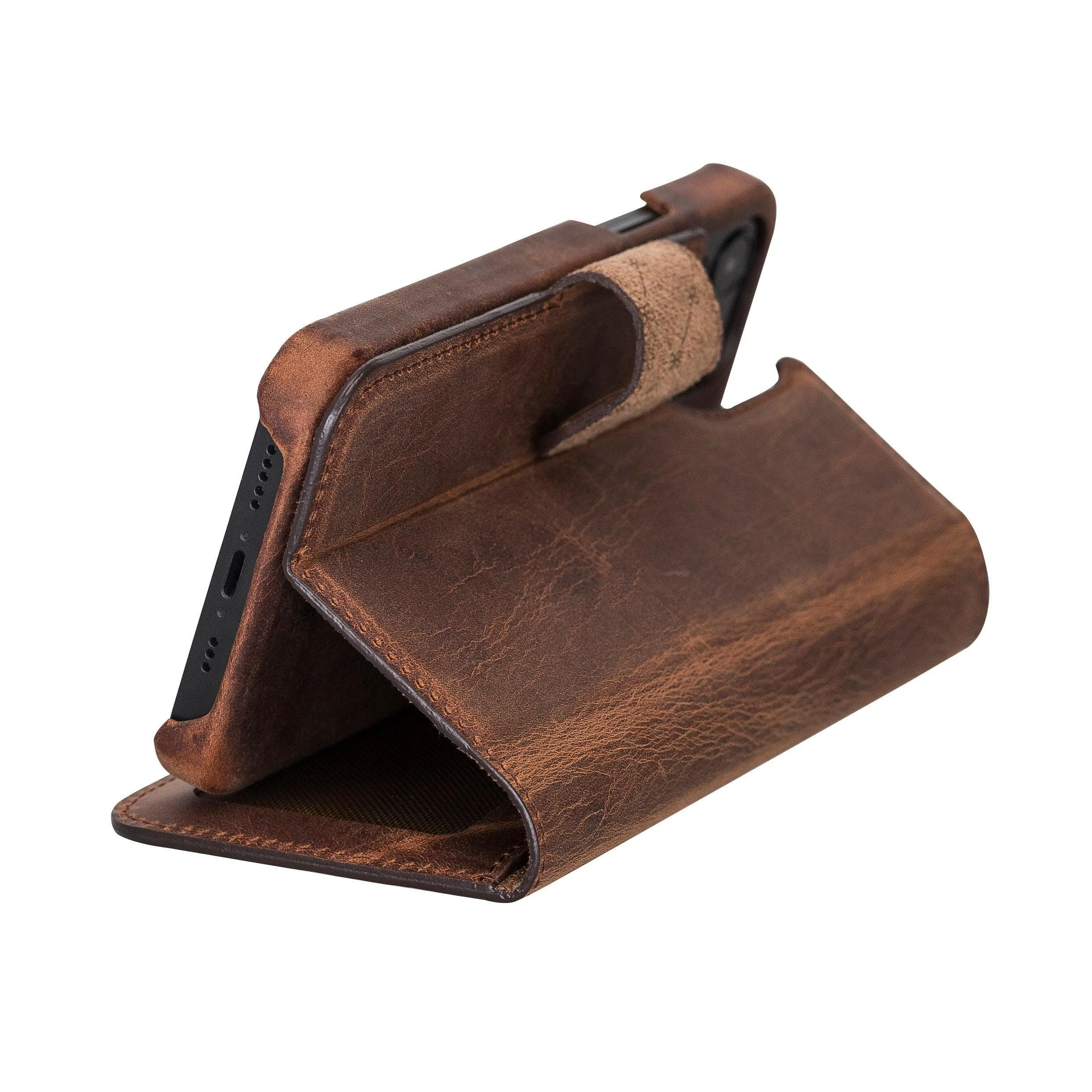 Detachable Fully Covering Leather Wallet Case For Apple iPhone 11 Series