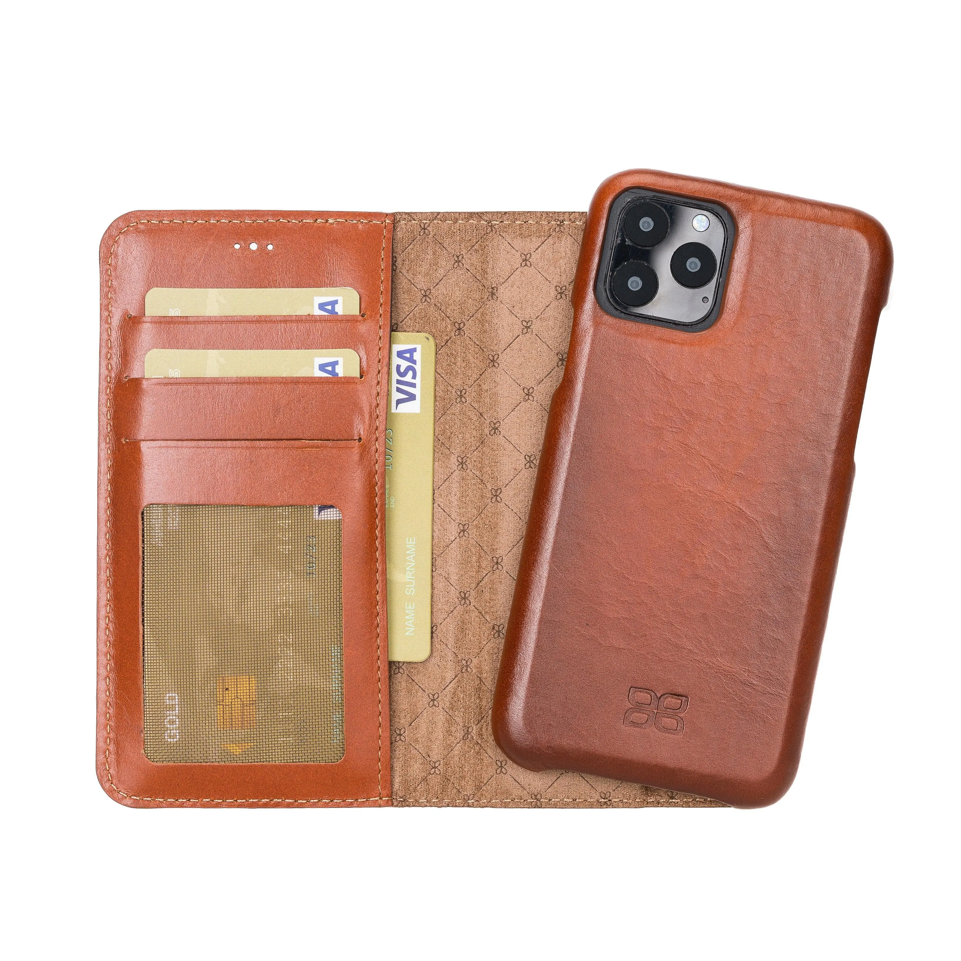 Detachable Fully Covering Leather Wallet Case For Apple iPhone 11 Series