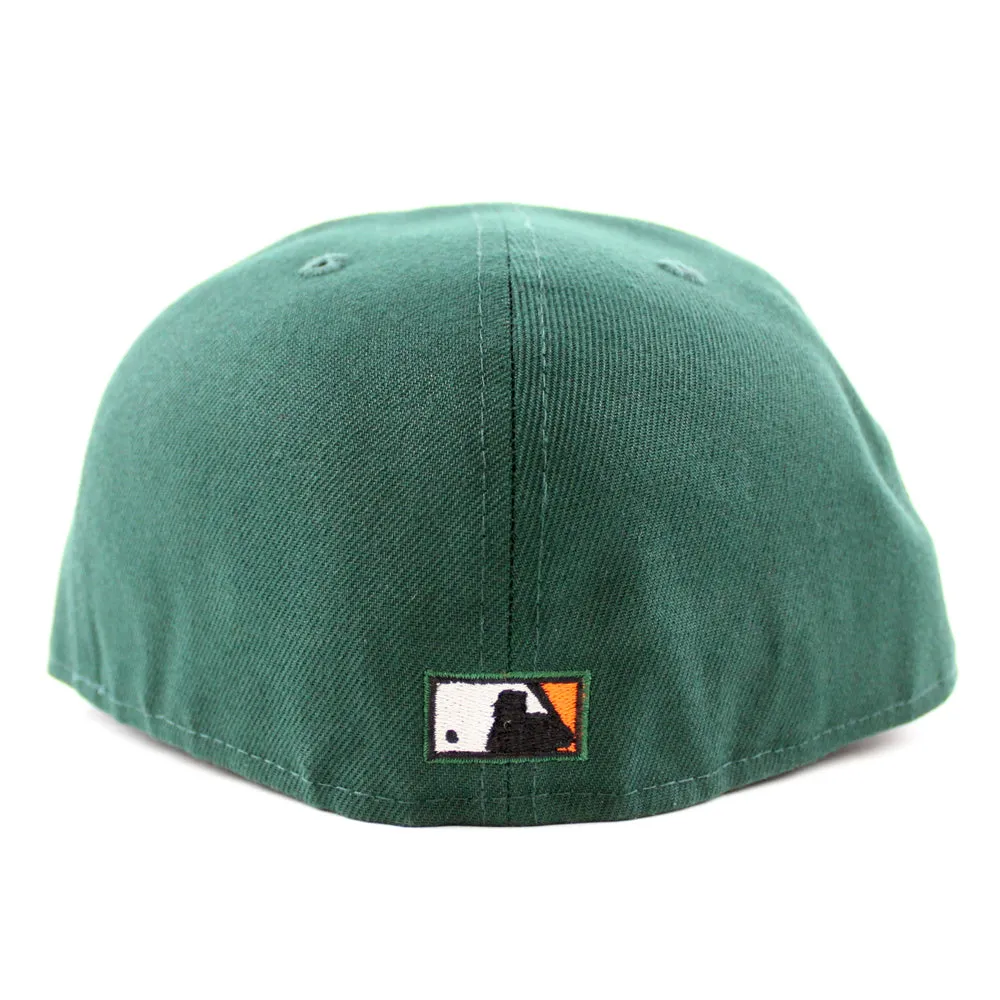 Detroit Tigers Tiger Stadium New Era 59Fifty Fitted Hat (GITD Dark Green Black Rifle Green Under Brim)