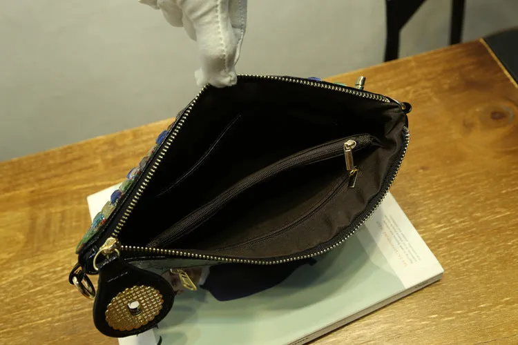 Diamond Hand Clutch Bag Color Diamond Dinner Bag Shoulder Bag Messenger Bag Female Chain Bag