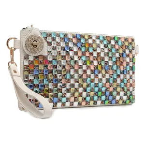 Diamond Hand Clutch Bag Color Diamond Dinner Bag Shoulder Bag Messenger Bag Female Chain Bag