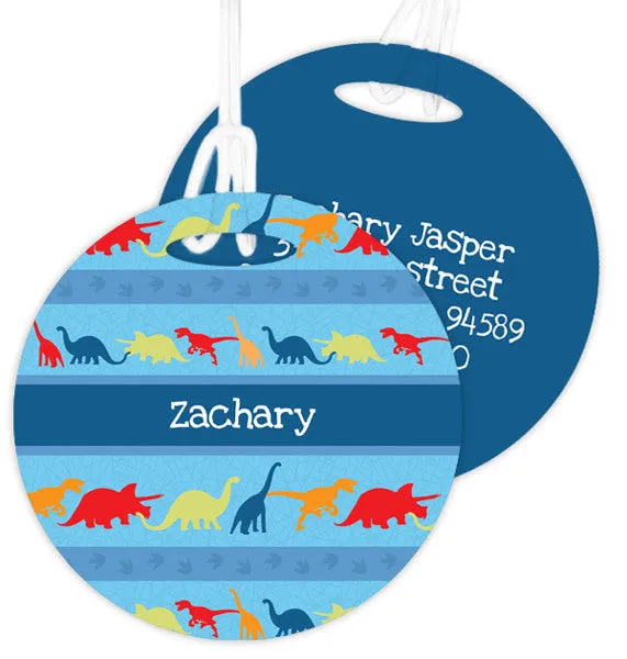 Dinosaur Trails Personalized Bag Tag