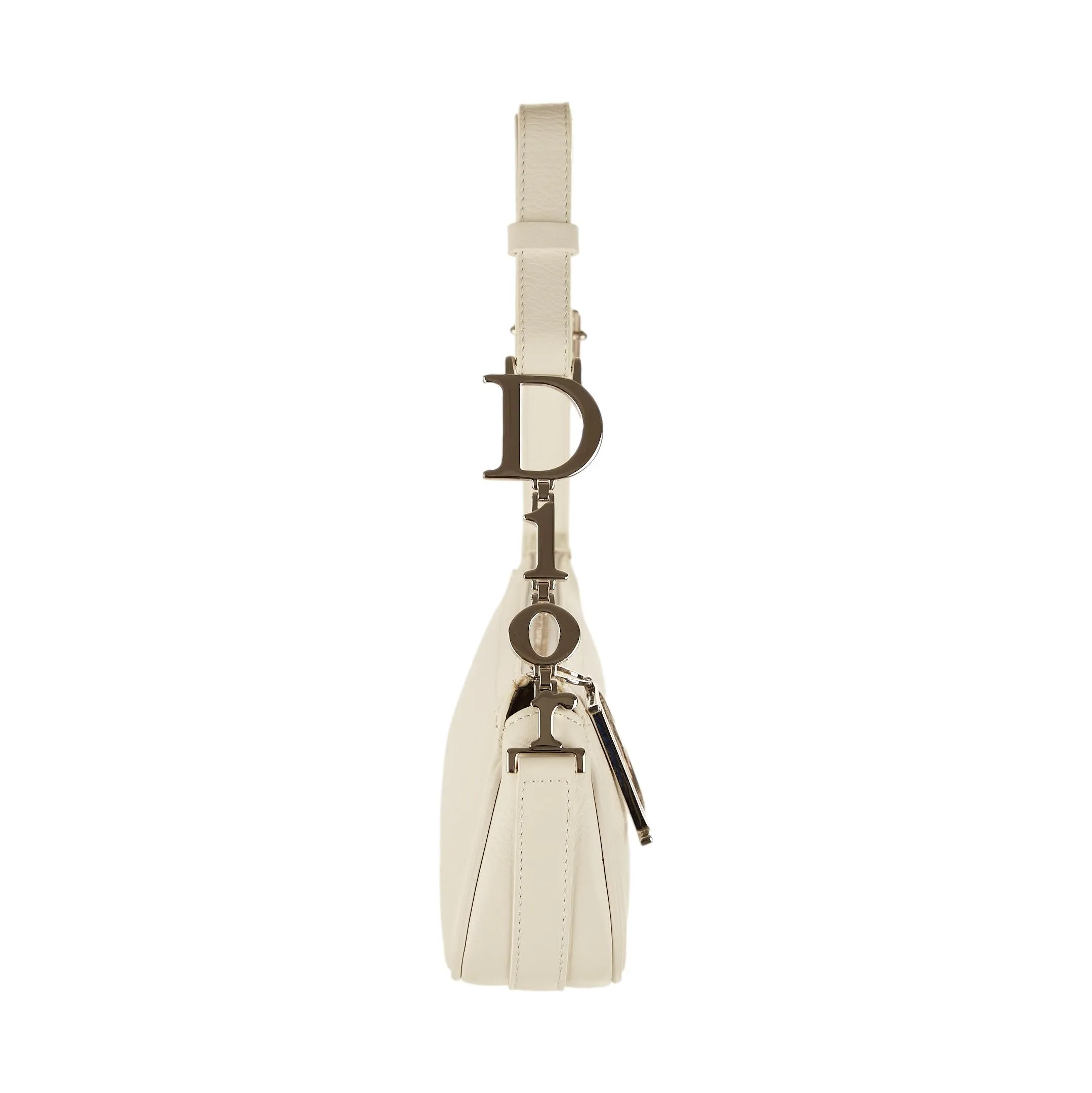 Dior White Logo Mini Shoulder Bag