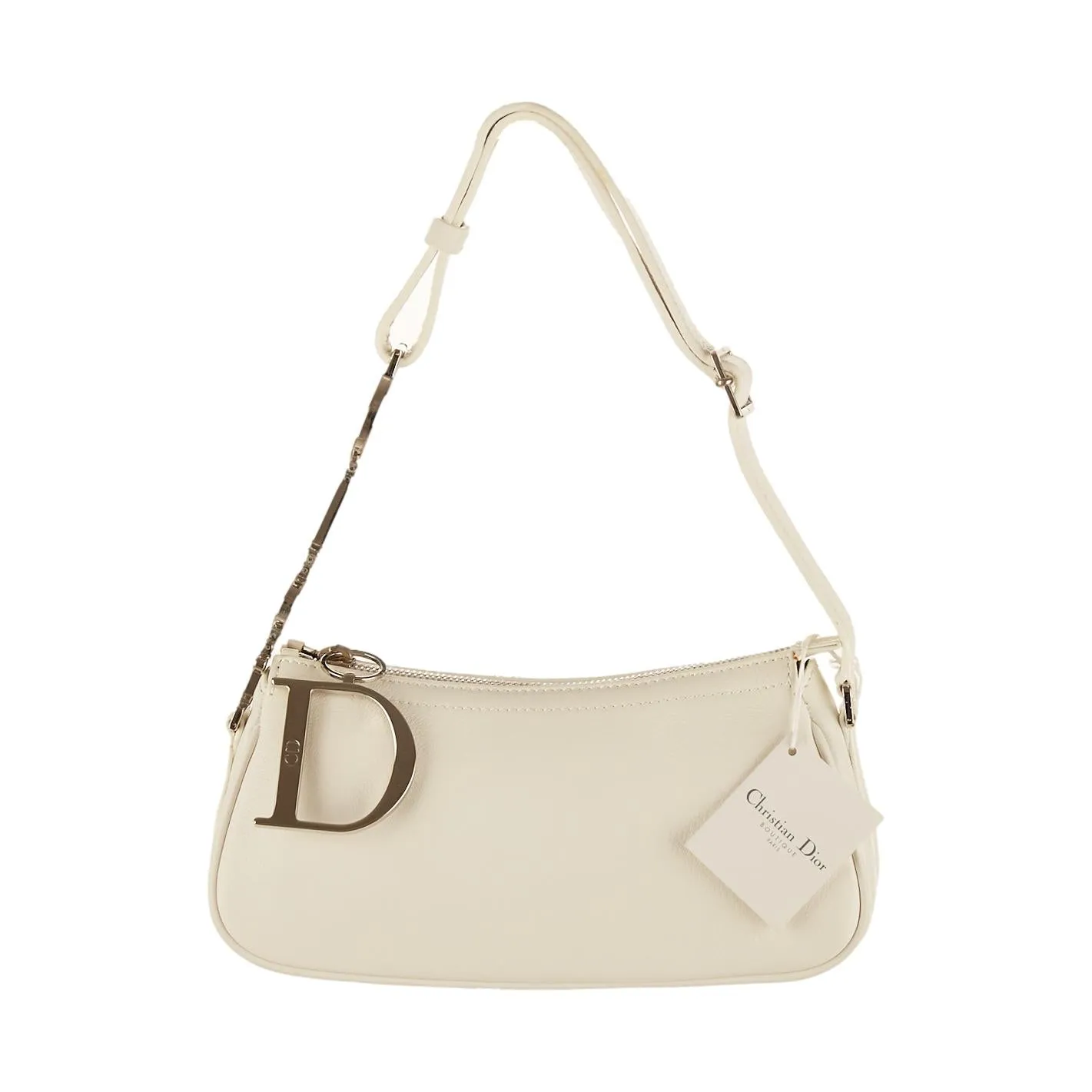 Dior White Logo Mini Shoulder Bag