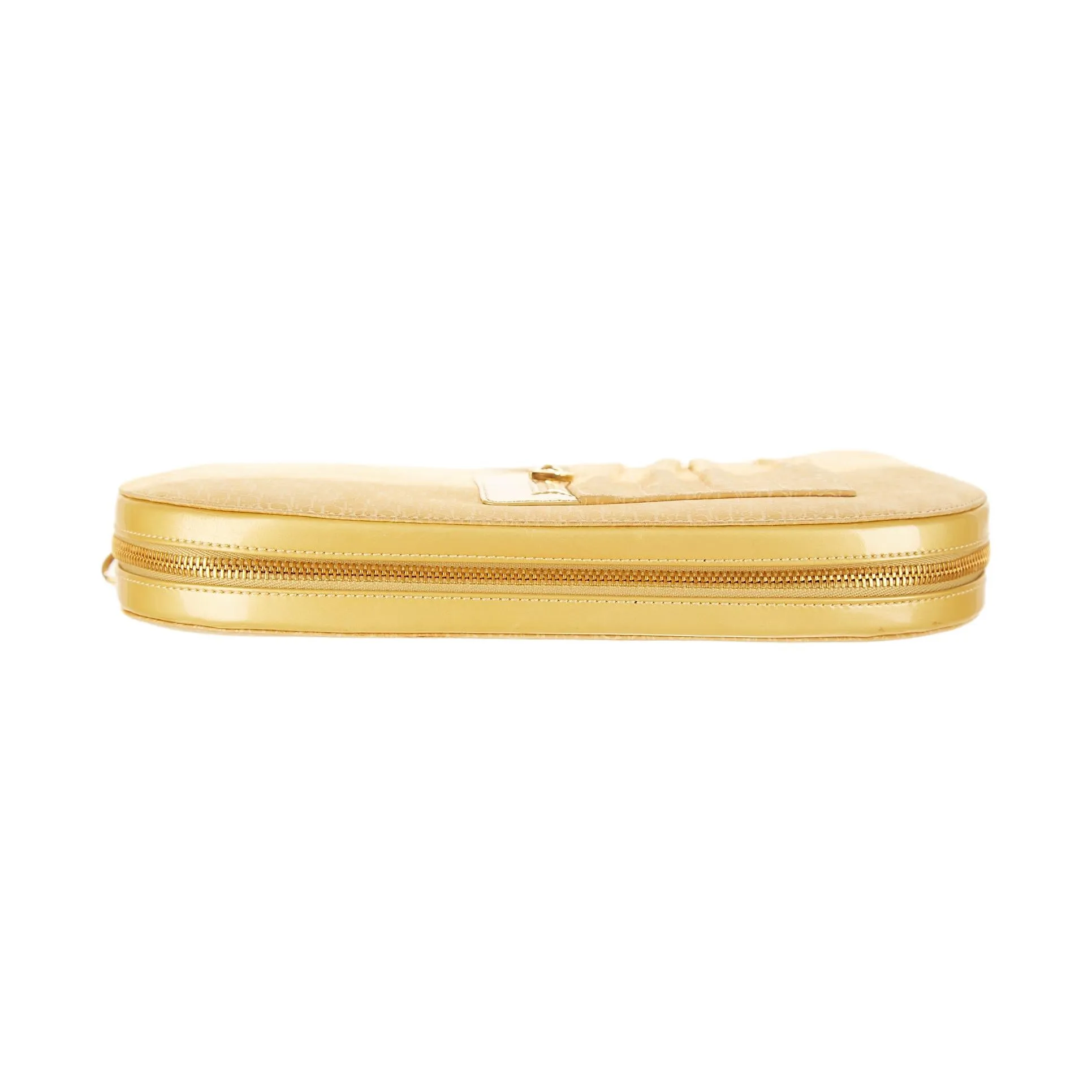Dior Yellow Logo Zipper Shoulder Bag