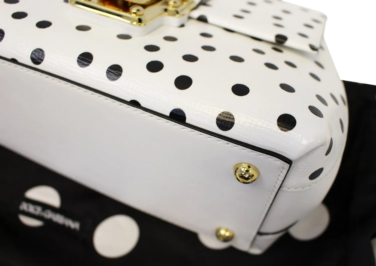 DOLCE & GABBANA Lucia Polka Dot Shoulder Crossbody Bag