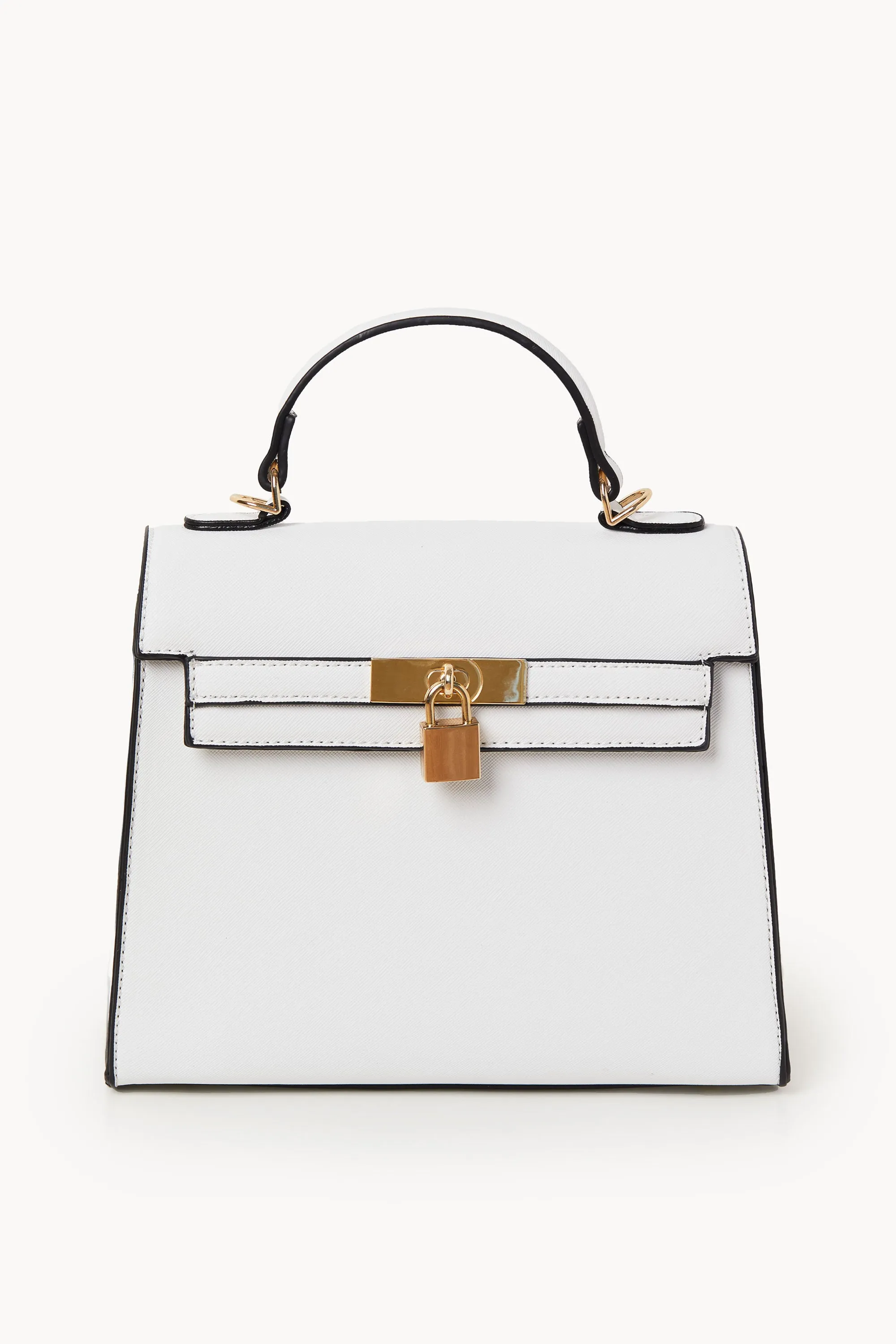 Dominica White Lock Purse