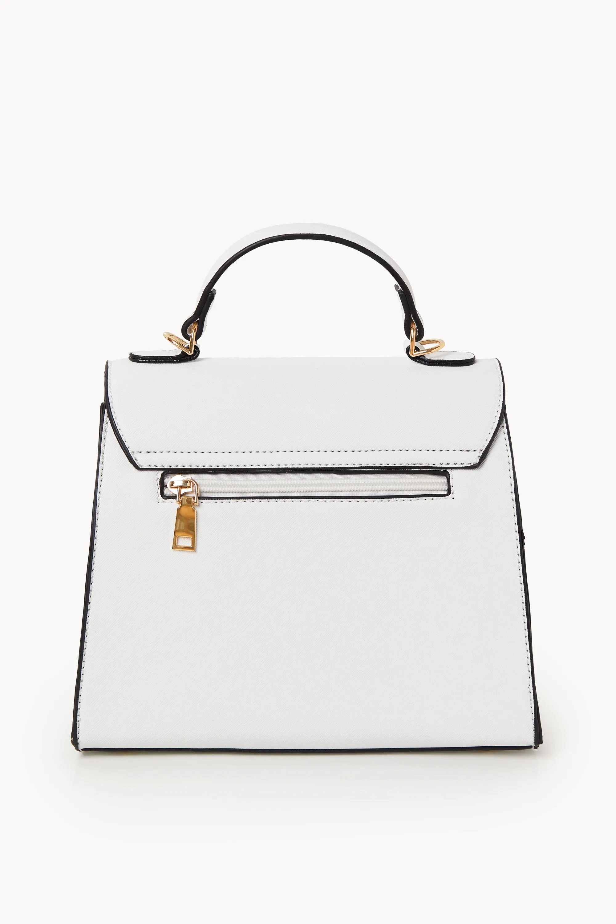 Dominica White Lock Purse