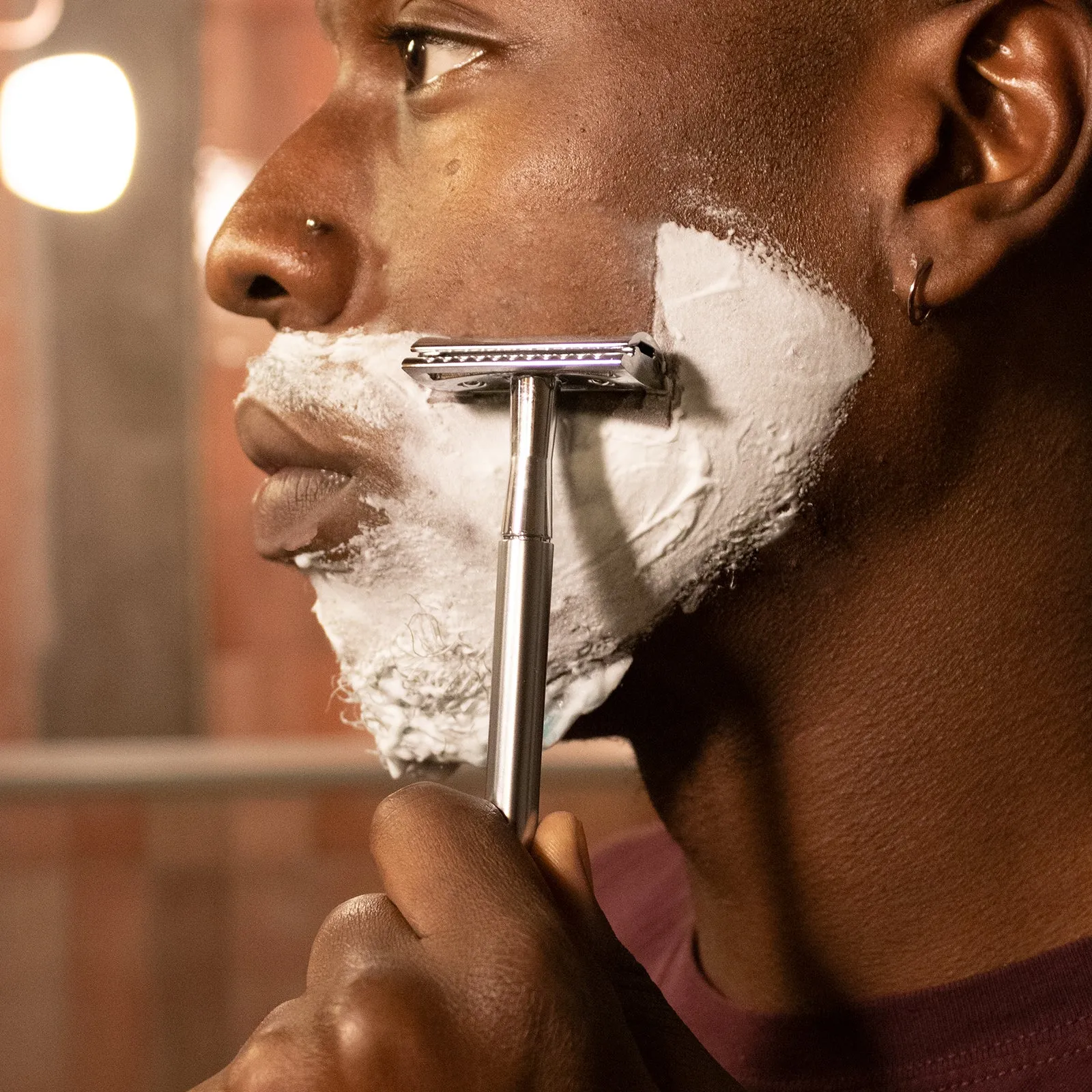 Double Edge Silver Safety Razor
