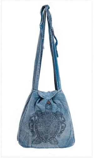 Earth Divas - Marine Blue Sea Turtle Convertible Crossbody-Backpack