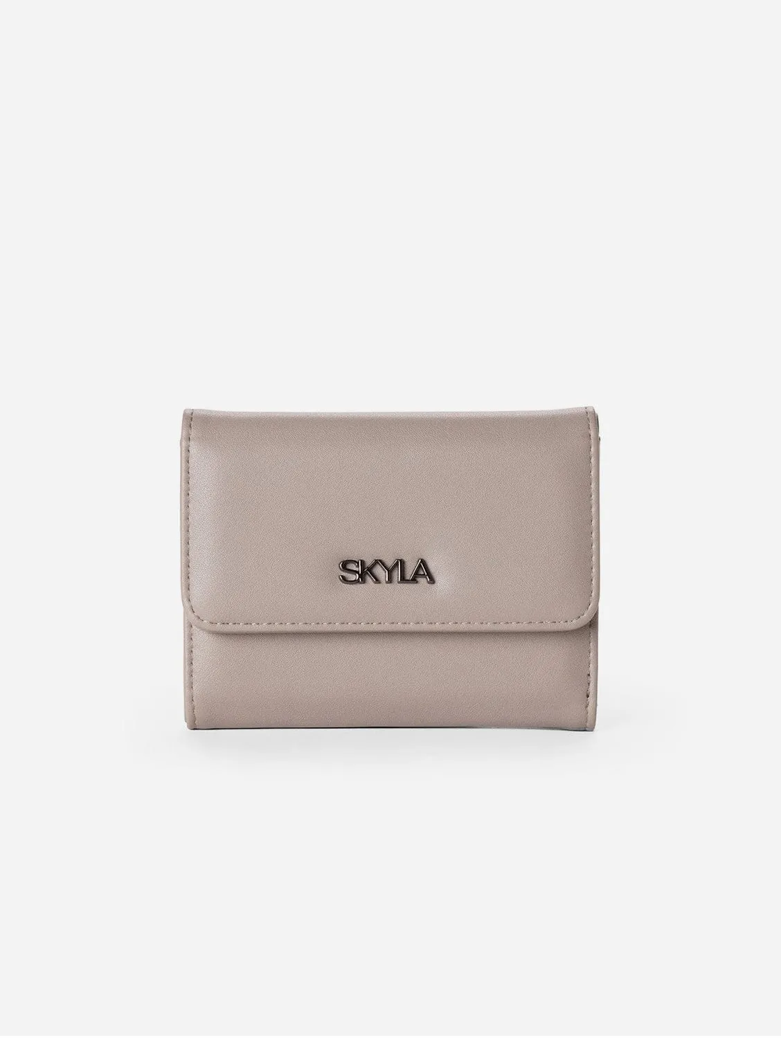 Eli Vegan Leather Wallet | Stone Grey