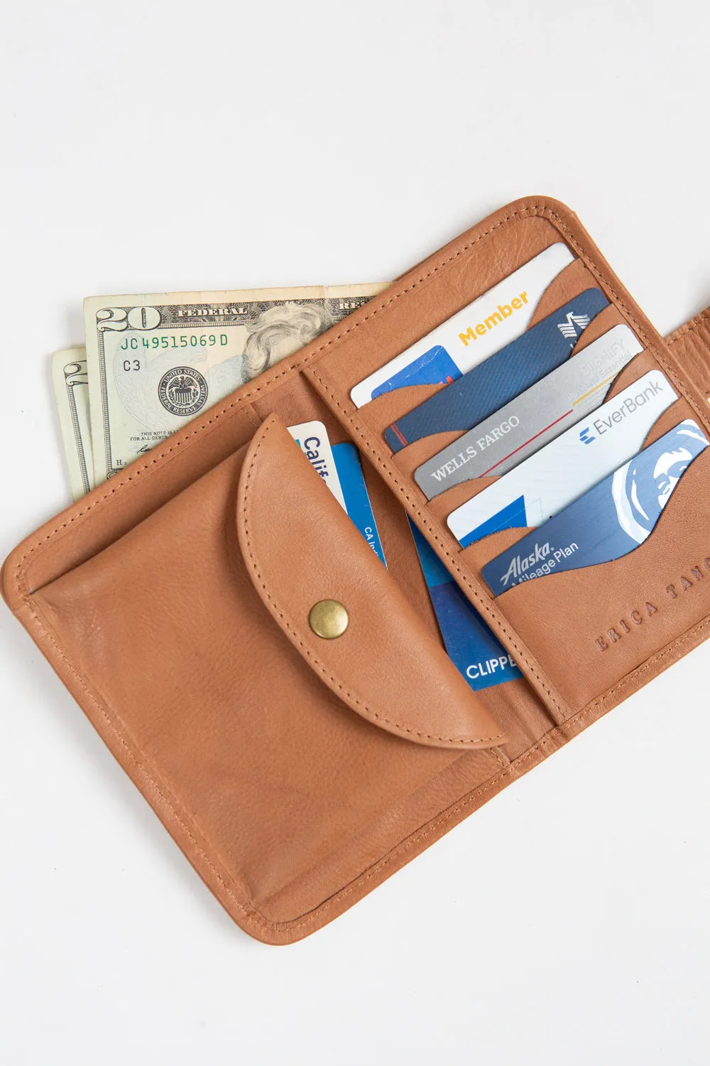 Eliot Leather Wallet In Cedar