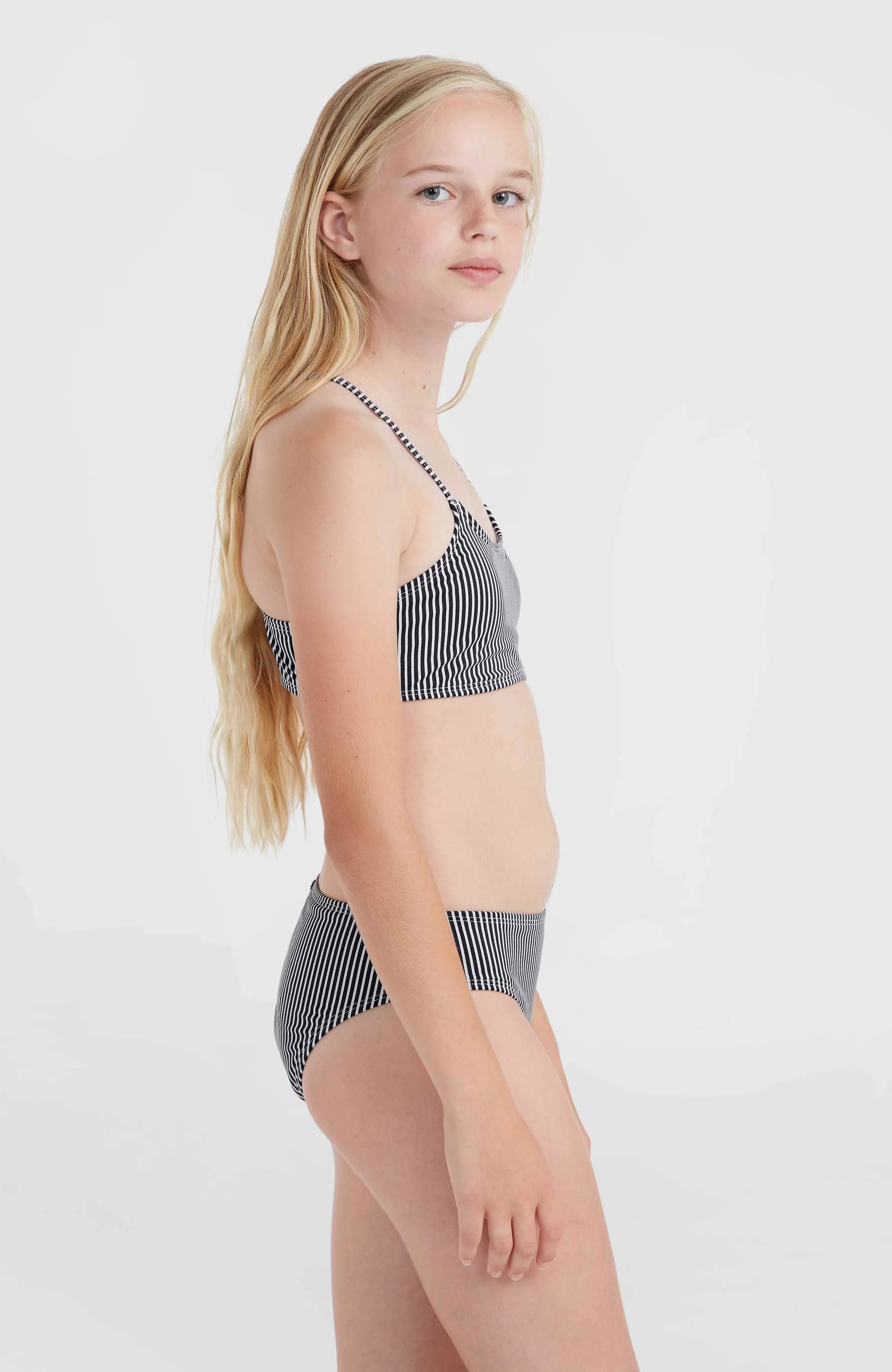 Essentials Bikini-Set | Black Simple Stripe