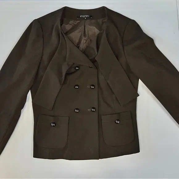 Etcetera rich brown blazer jacket vibrant color 8