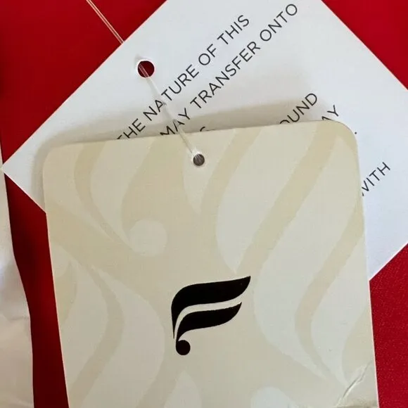 Fabletics NEW Eco-satin Robe In Strawberry Red With Black Trim Size M