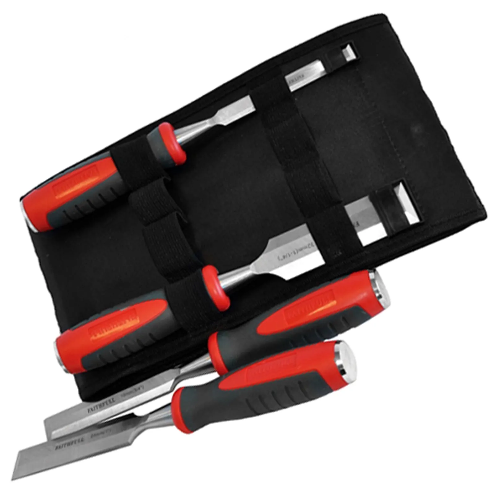 Faithfull 4 Piece Soft Grip Chisel Set with Storage Wallet 12-32mm