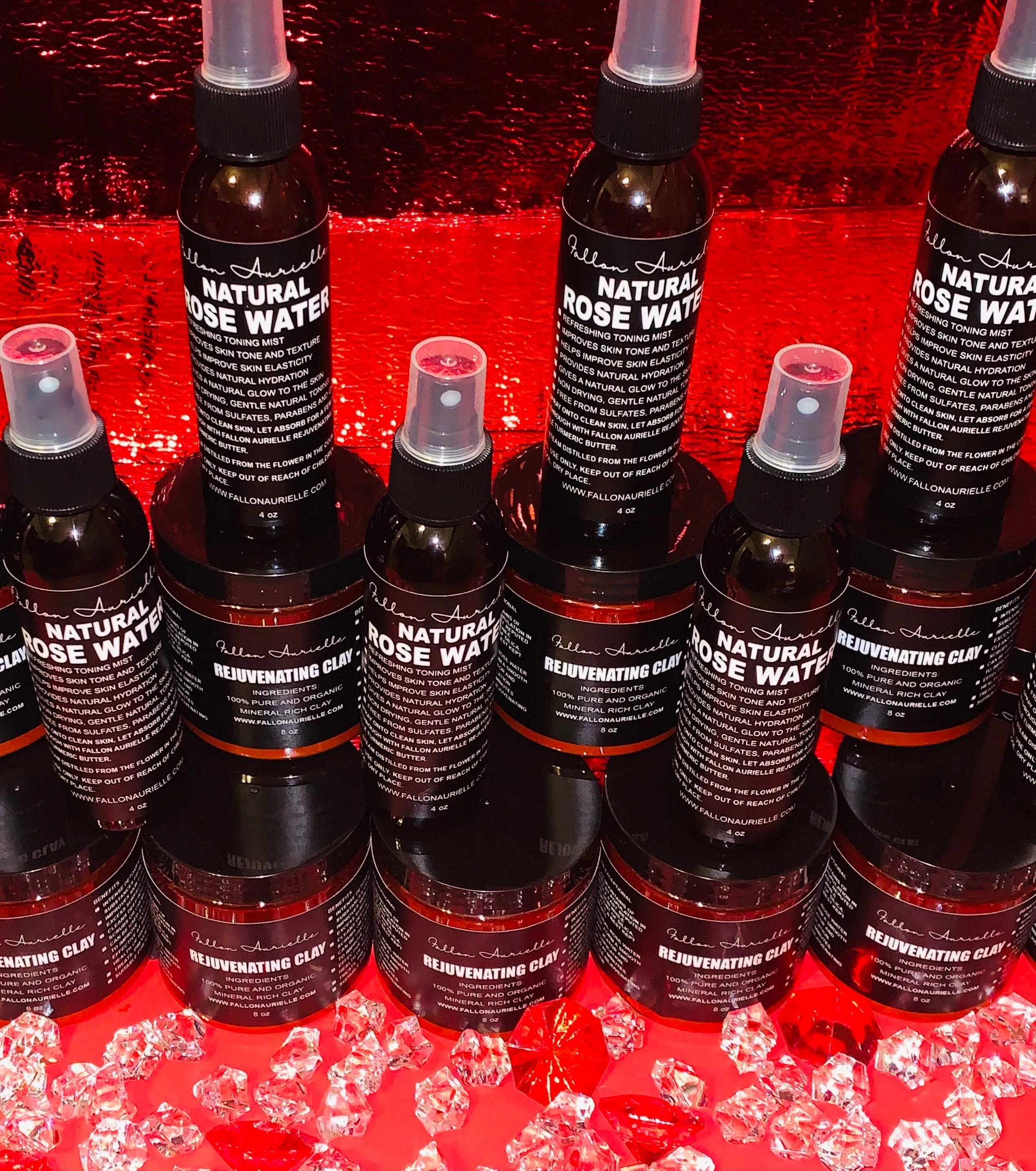 Fallon Aurielle Natural Rose Water Skincare Spray Bottle