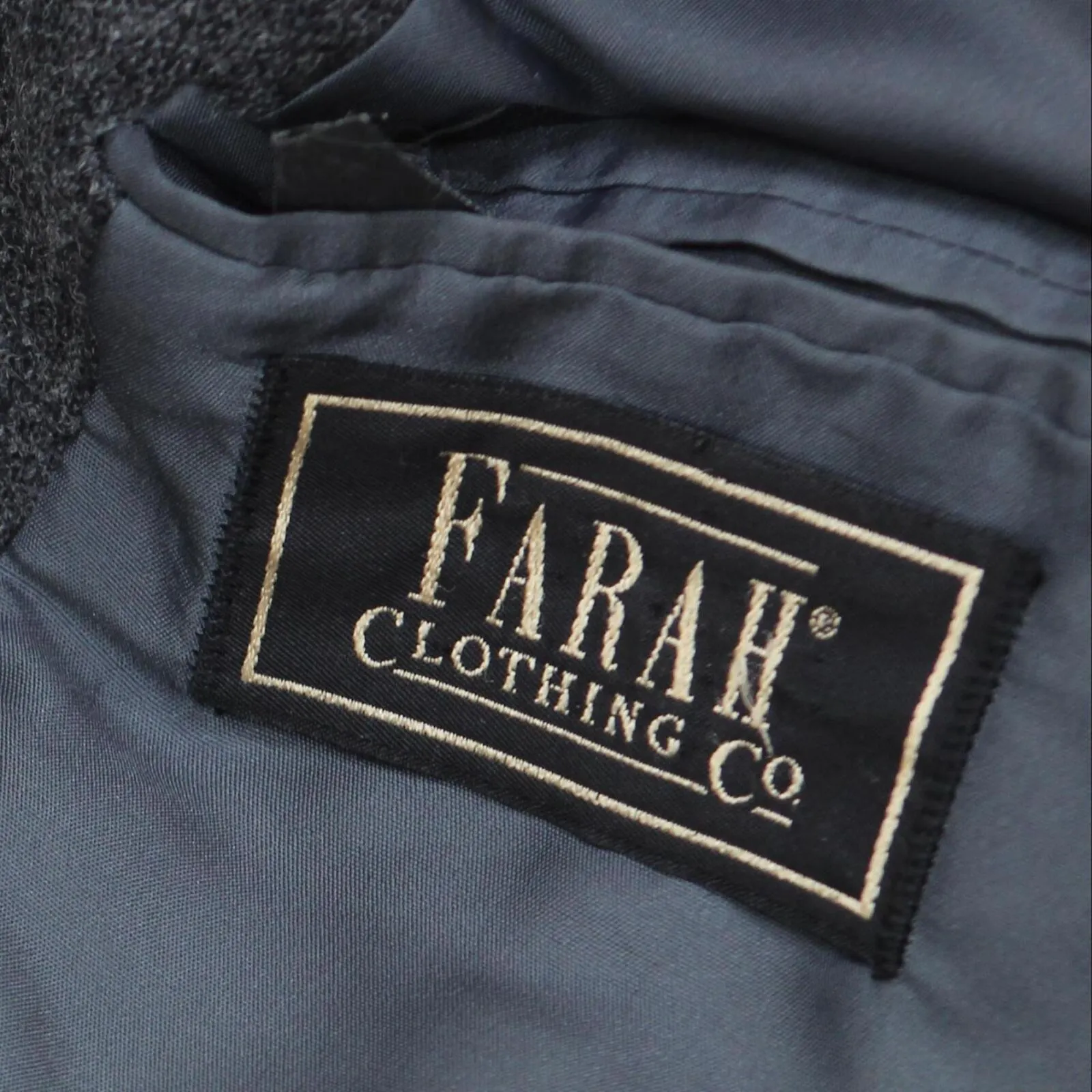 Farah Mens Wool 2 Button Suit Jacket Coat 166e8d48517614 Gray See Measurements