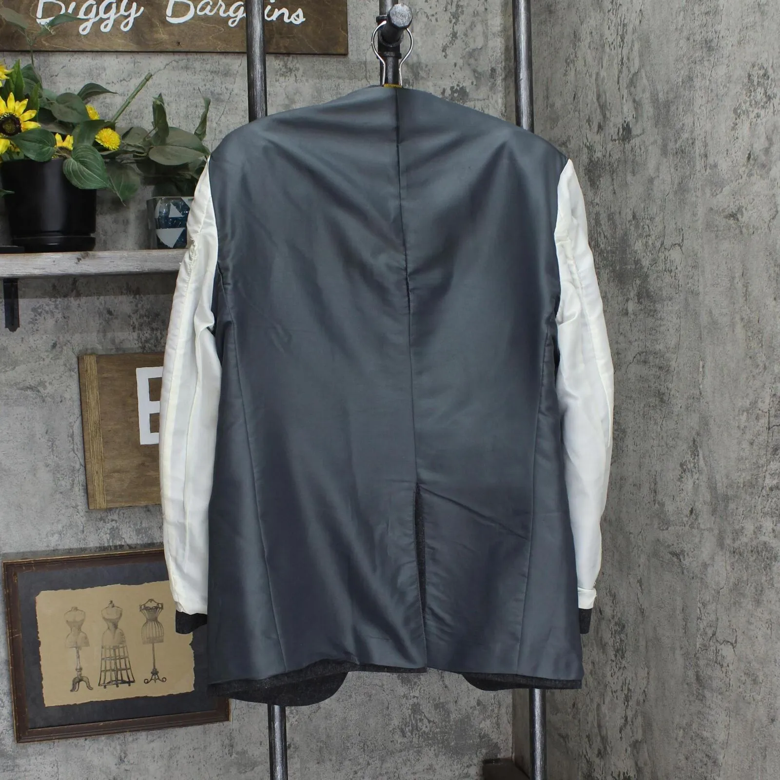 Farah Mens Wool 2 Button Suit Jacket Coat 166e8d48517614 Gray See Measurements