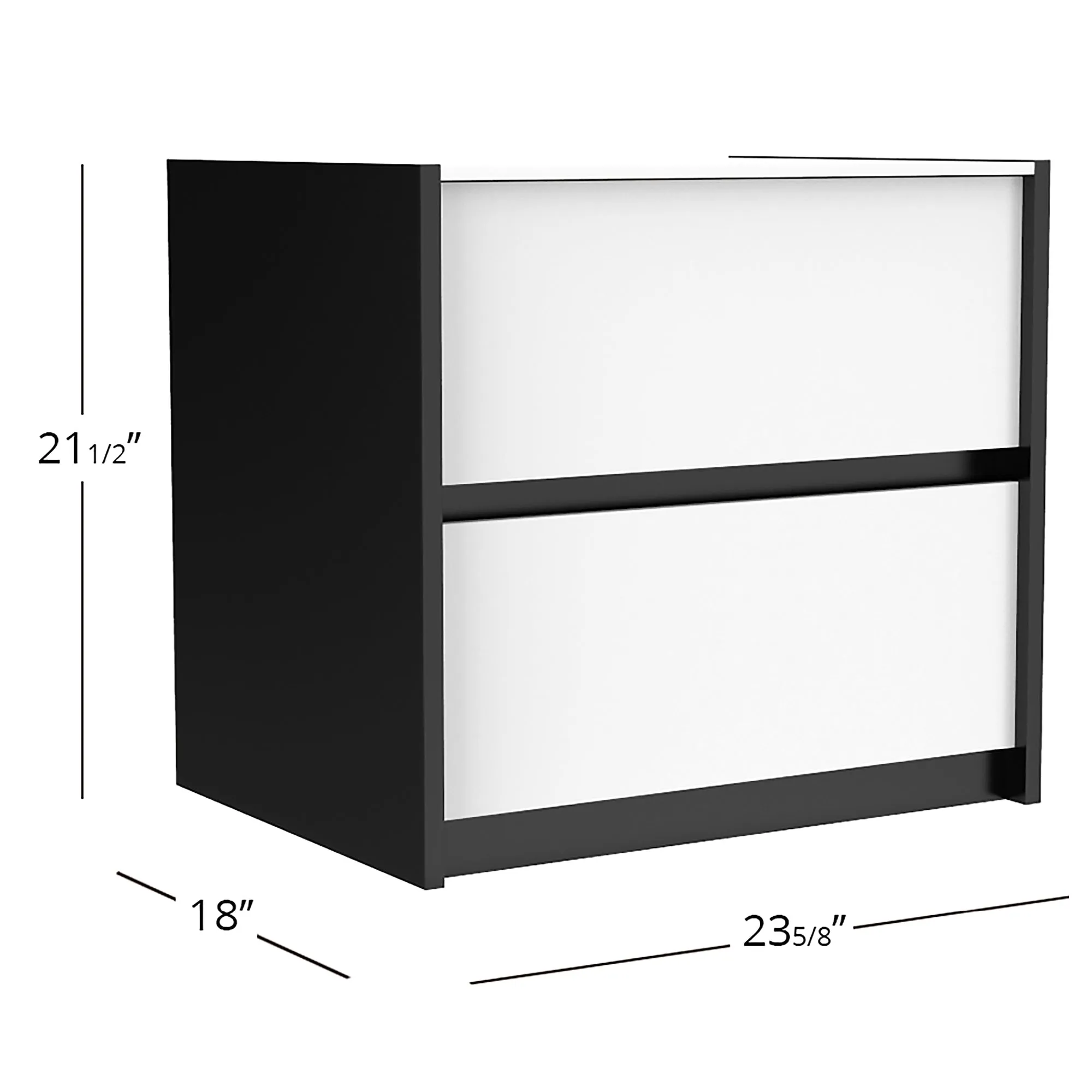Farona night table for bedroom decoration, java & white