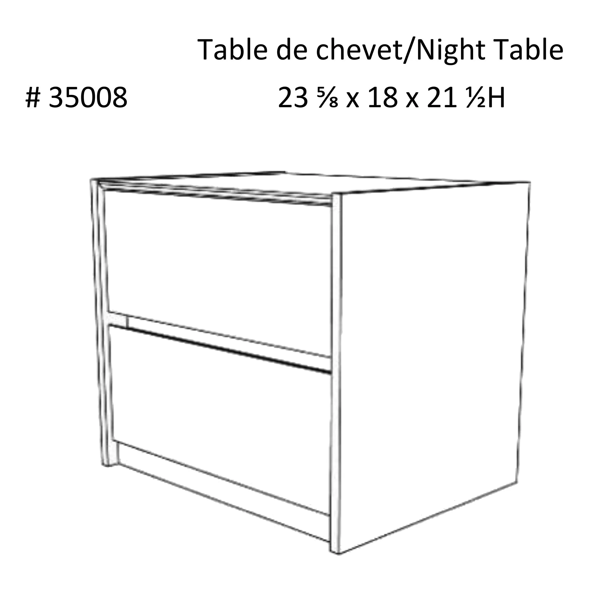 Farona night table for bedroom decoration, white