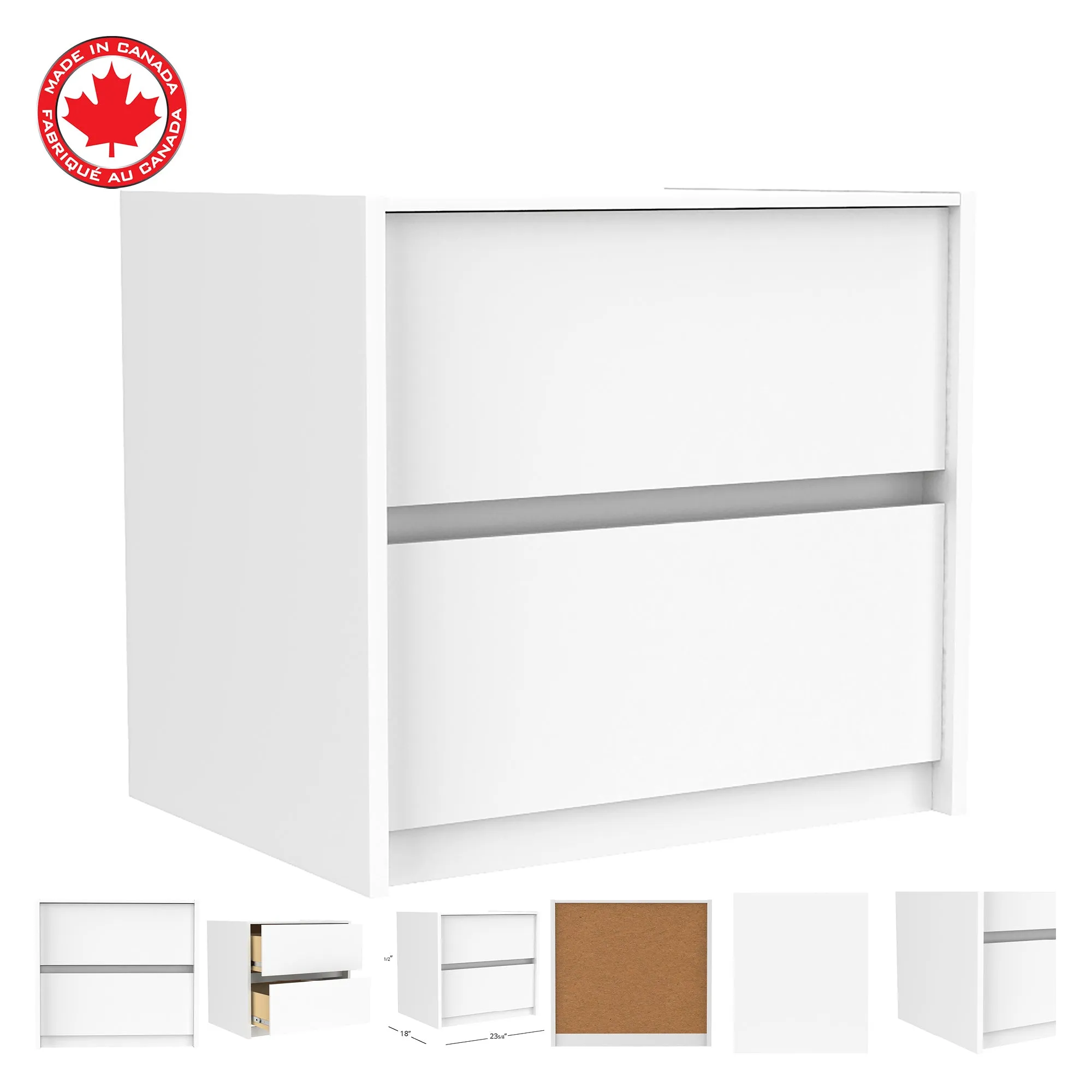 Farona night table for bedroom decoration, white