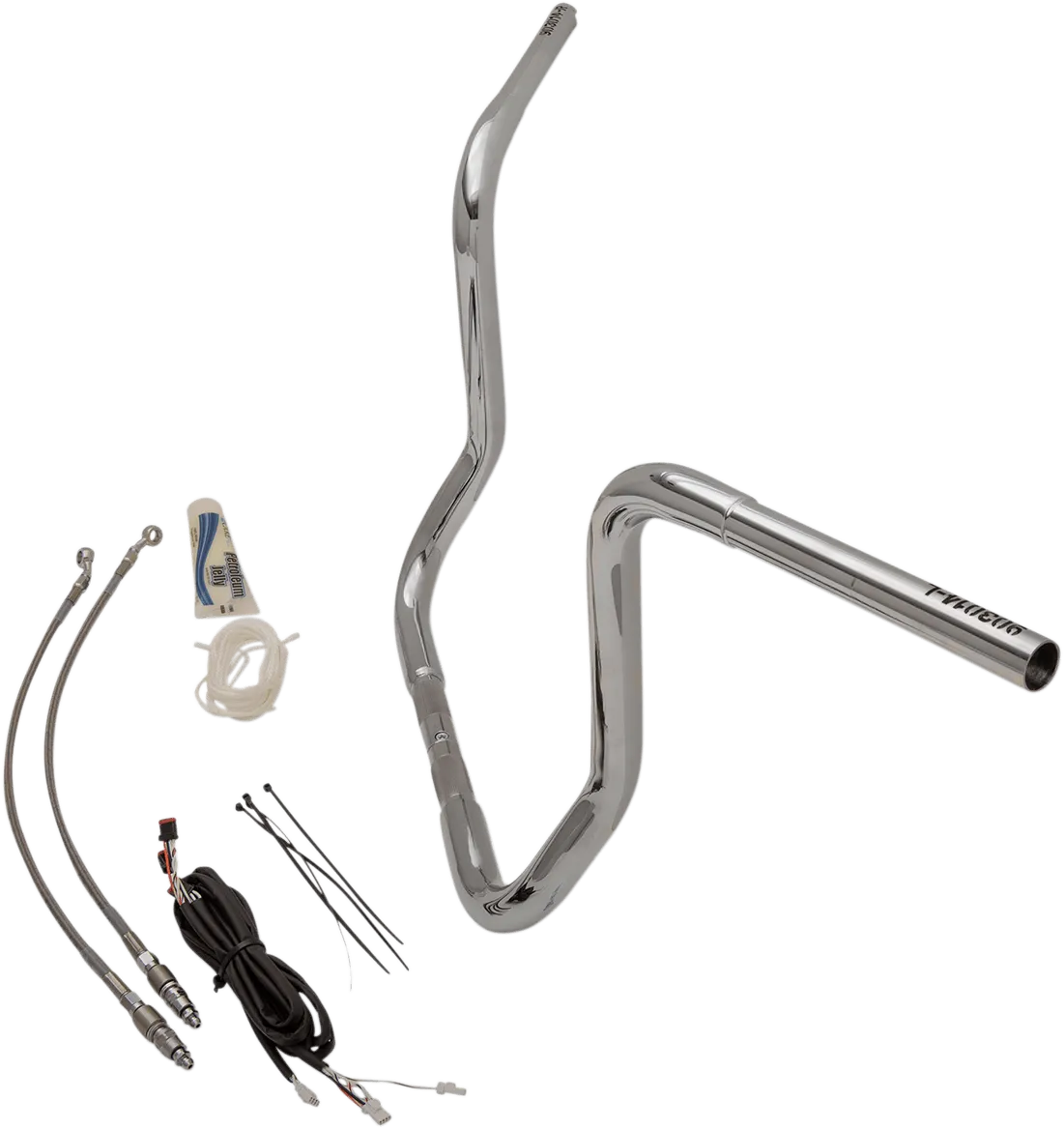 Fat Baggers, Inc. 909514 1-1/4in. EZ Install Handlebar Kit with Round Top Handlebars - Chrome