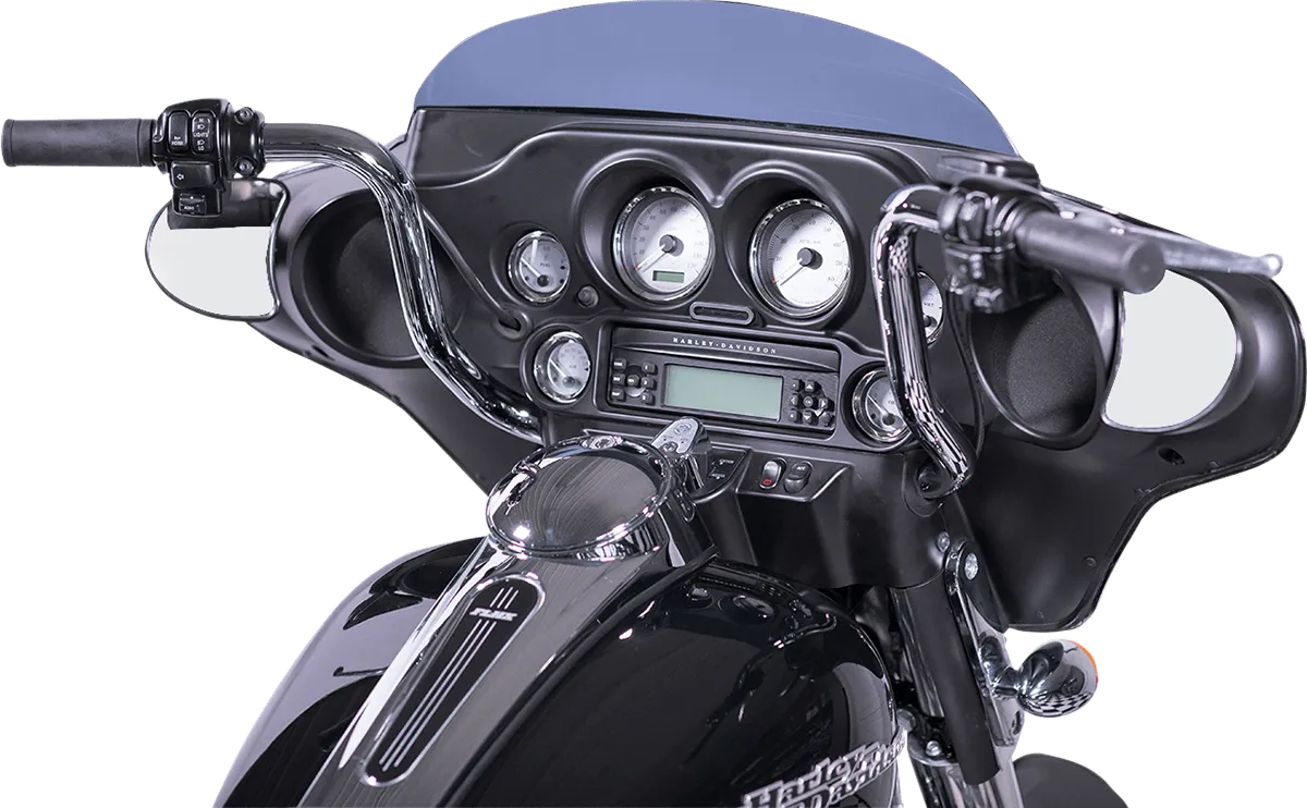 Fat Baggers, Inc. 909514 1-1/4in. EZ Install Handlebar Kit with Round Top Handlebars - Chrome