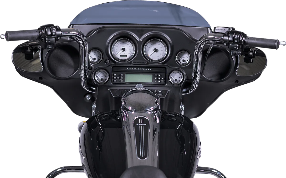 Fat Baggers, Inc. 909514 1-1/4in. EZ Install Handlebar Kit with Round Top Handlebars - Chrome