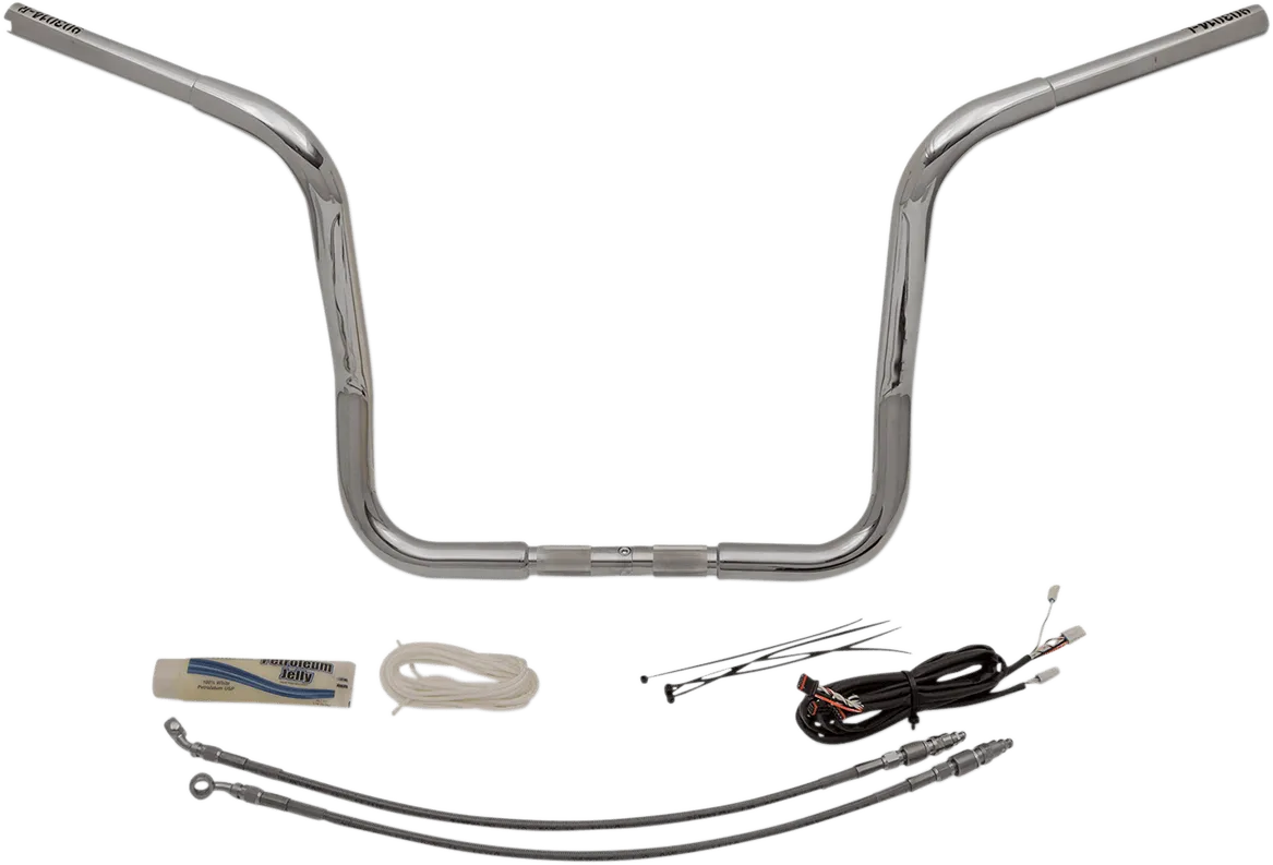Fat Baggers, Inc. 909514 1-1/4in. EZ Install Handlebar Kit with Round Top Handlebars - Chrome